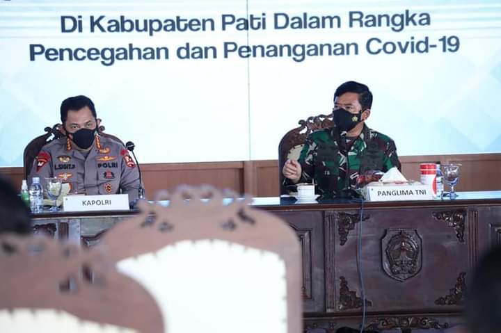 Panglima TNI Pimpin Rapat Terkait Penanganan Covid-19 di Kabupaten Pati