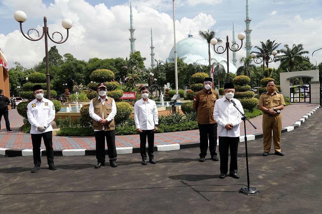 Gubernur Banten Serta Wakil Dampingi Wapres Tinjau Vaksinasi Covid-19 Di Kota Tangerang