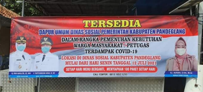 Bantu Warga Terdampak Covid-19, Dinsos Kabupaten Pandeglang Buka Dapur Umum