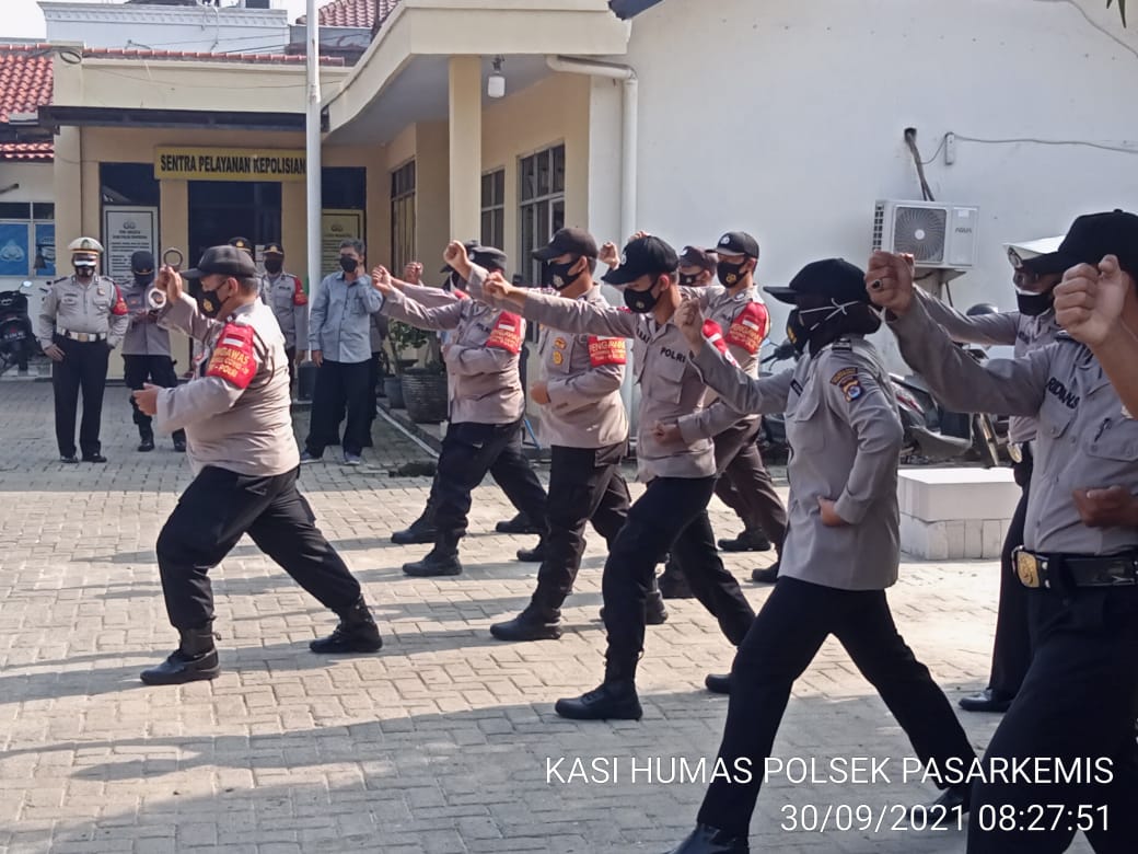 Tingkatkan Kemampuan  Polsek Pasarkemis Polresta Tangerang, Latihan Bos Borgol