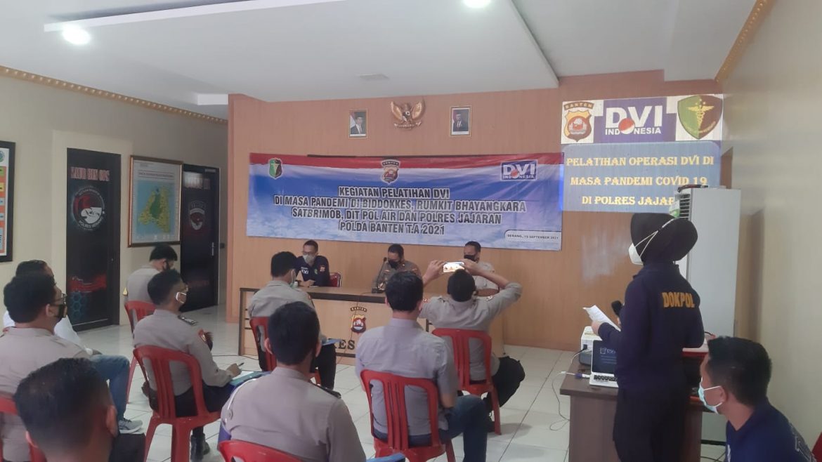 Polres Serang Polda Banten Gelar Pelatihan DVI di Masa Pandemi Tahun 2021