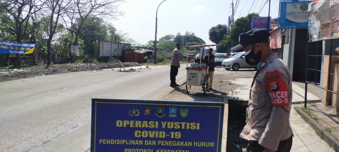 Polsek Ciwandan Polres Cilegon Polda Banten laksanakan Oprasi Yustisi Prokes