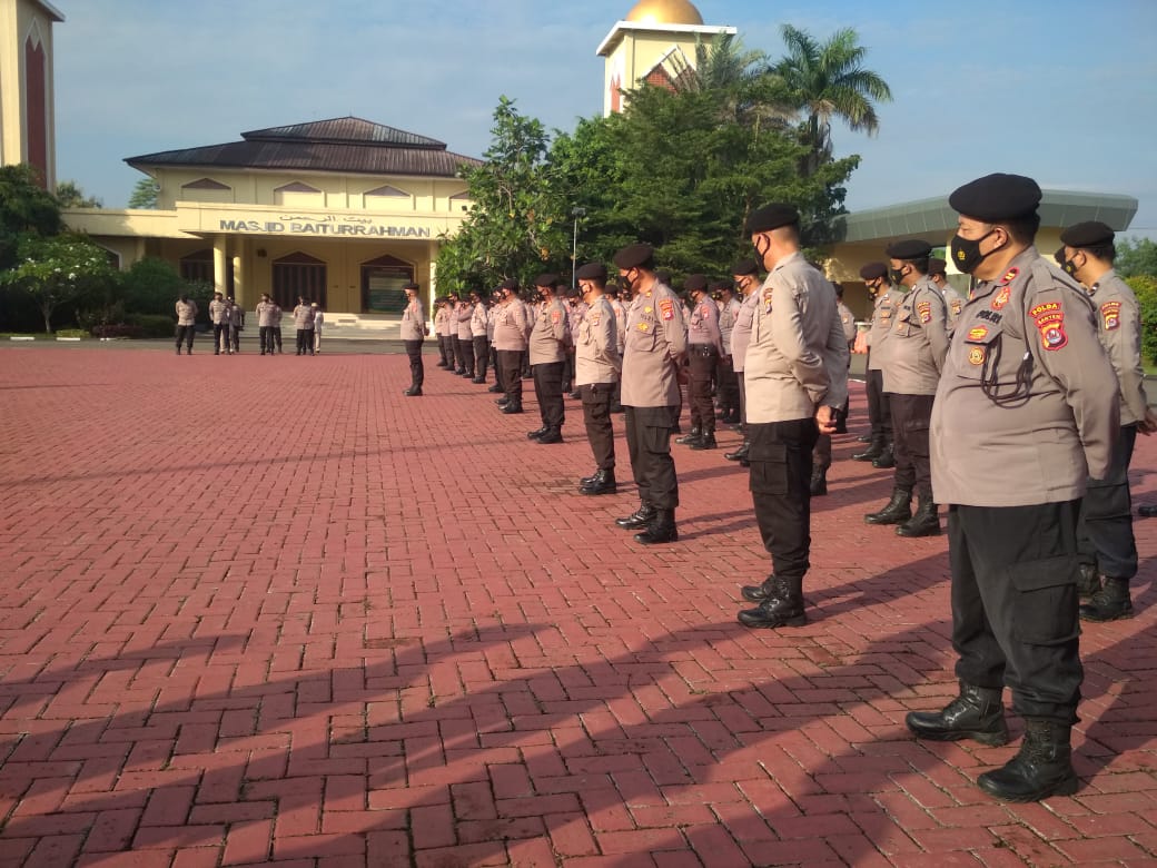Dirpamobvit Pimpin Apel Personil Pengamanan, Pada Obvitnas di Wilkum Polda Banten