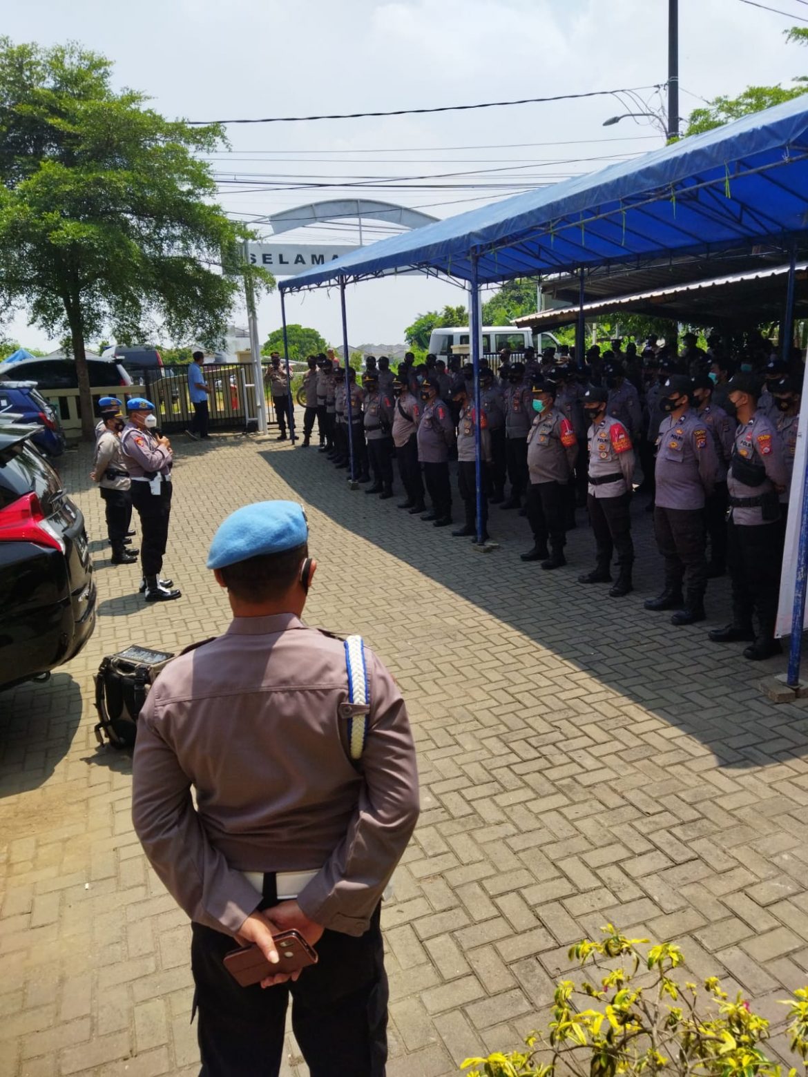 Bidpropam Polda Banten Lakukan Pengecekan Personil yang Melakukan Pengamanan Pilkades di Kabupaten Tangerang