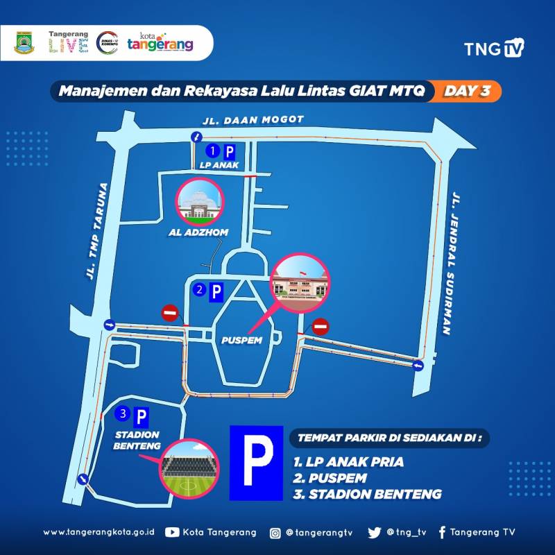 Selama MTQ Ke-21, Dishub Kota Tangerang Rekayasa Lalu Lintas Kendaraan