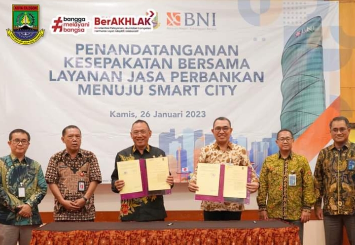 Genjot Program Smart City, Walikota Cilegon Tandatangani MoU dengan PT. Bank Negara Indonesia
