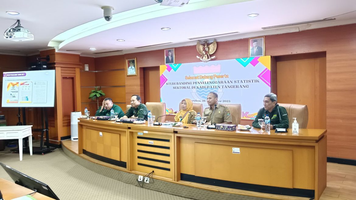 Terbaik Se-Banten, Diskominfo Terima Kunjungan Studi Tiru Statistik Sektoral BPS
