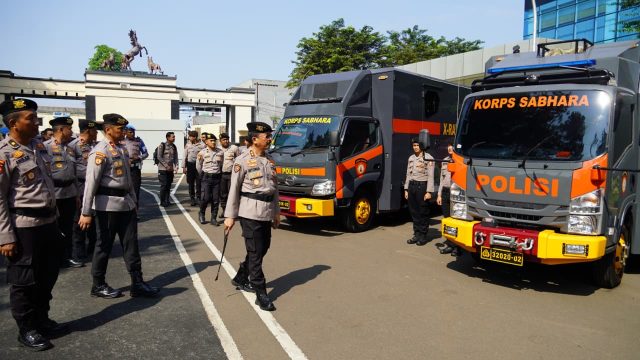 Korsabhara Baharkam Polri Gelar Apel Kesiapsiagaan Operasional Dalam rangka Harkamtibmas