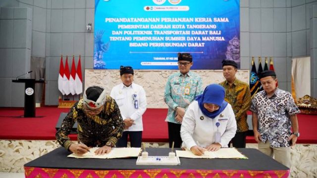 Pemkot Tangerang dan Poltrada Perkuat Kolaborasi SDM melalui Penandatanganan PKS