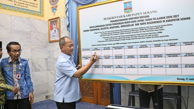 Diluncurkan, Pemkab Serang Tegaskan SPMB TA 2026/2027 SDN dan SMPN Gratis
