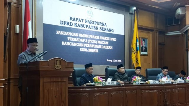Fraksi DPRD Kabupaten Serang Setujui 3 Raperda Usul Bupati