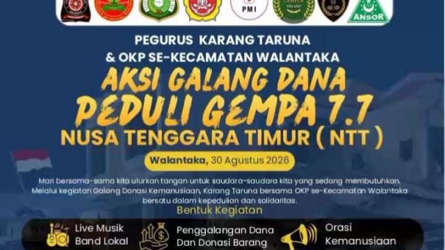 Karang Taruna & Organisasi Kepemudaan Walantaka Galang Donasi Kemanusiaan untuk Korban Bencana di NTT