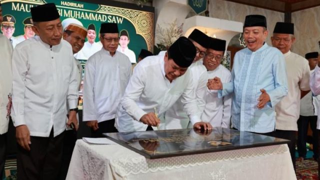 Bupati Maesyal Bersama Gubernur Banten Peringatan Maulid Nabi Muhammad SAW dan Resmikan Masjid di Cisauk