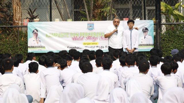 Kampanye Kesehatan Mental di SMAN 1 Tangsel, Benyamin: Jadilah Pelajar yang Bernilai