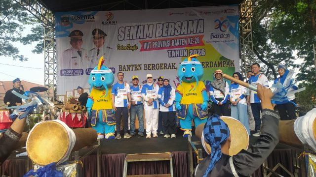 Diikuti Empat Ribu Peserta, Senam Bersama Meriahkan Peringatan HUT Ke-26 Provinsi Banten