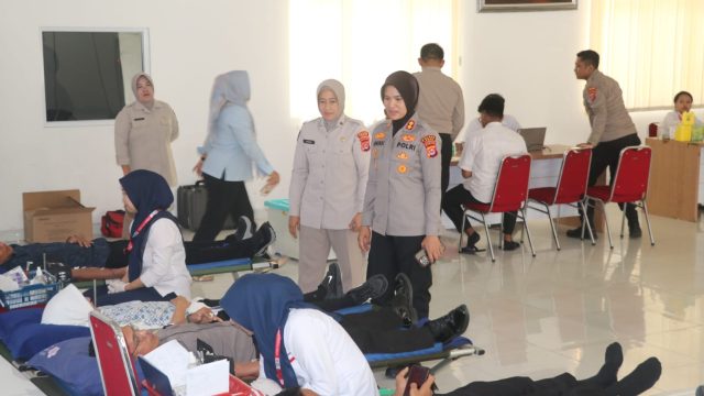 Sambut Hari Jadi Humas Polri ke-75, Si Humas Polres Lebak Gelar Donor Darah
